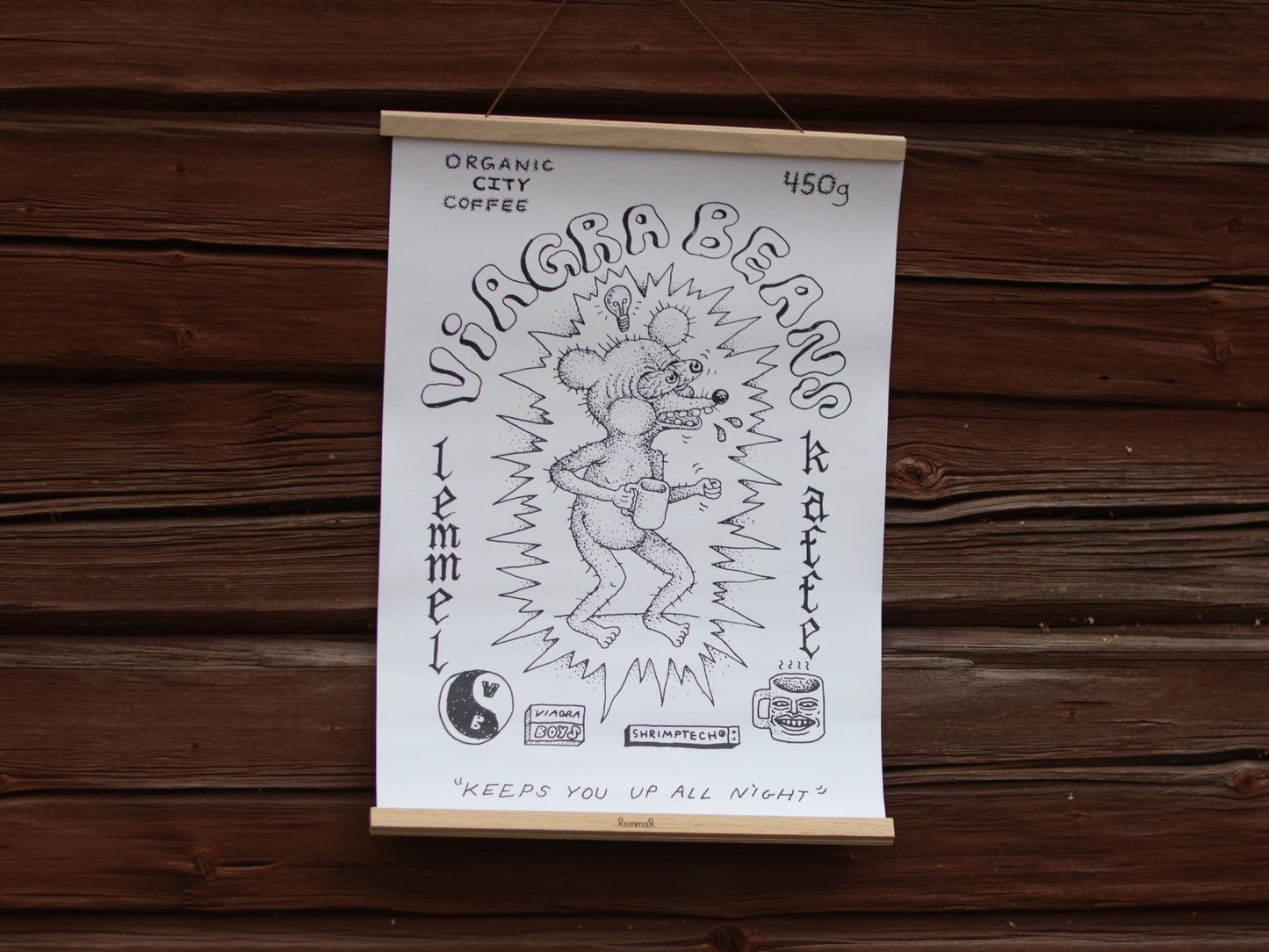 Poster "Viagra beans - "keeps you up all night" A2