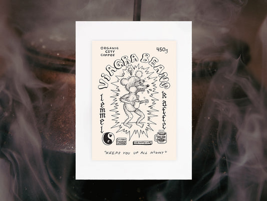 Poster "Viagra beans - "keeps you up all night" A2
