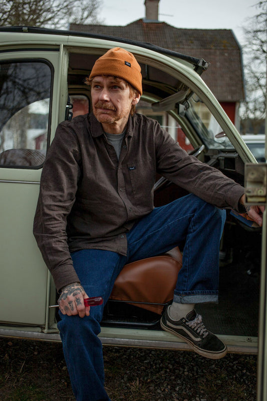 Flannel "Överboda" Älgbrun