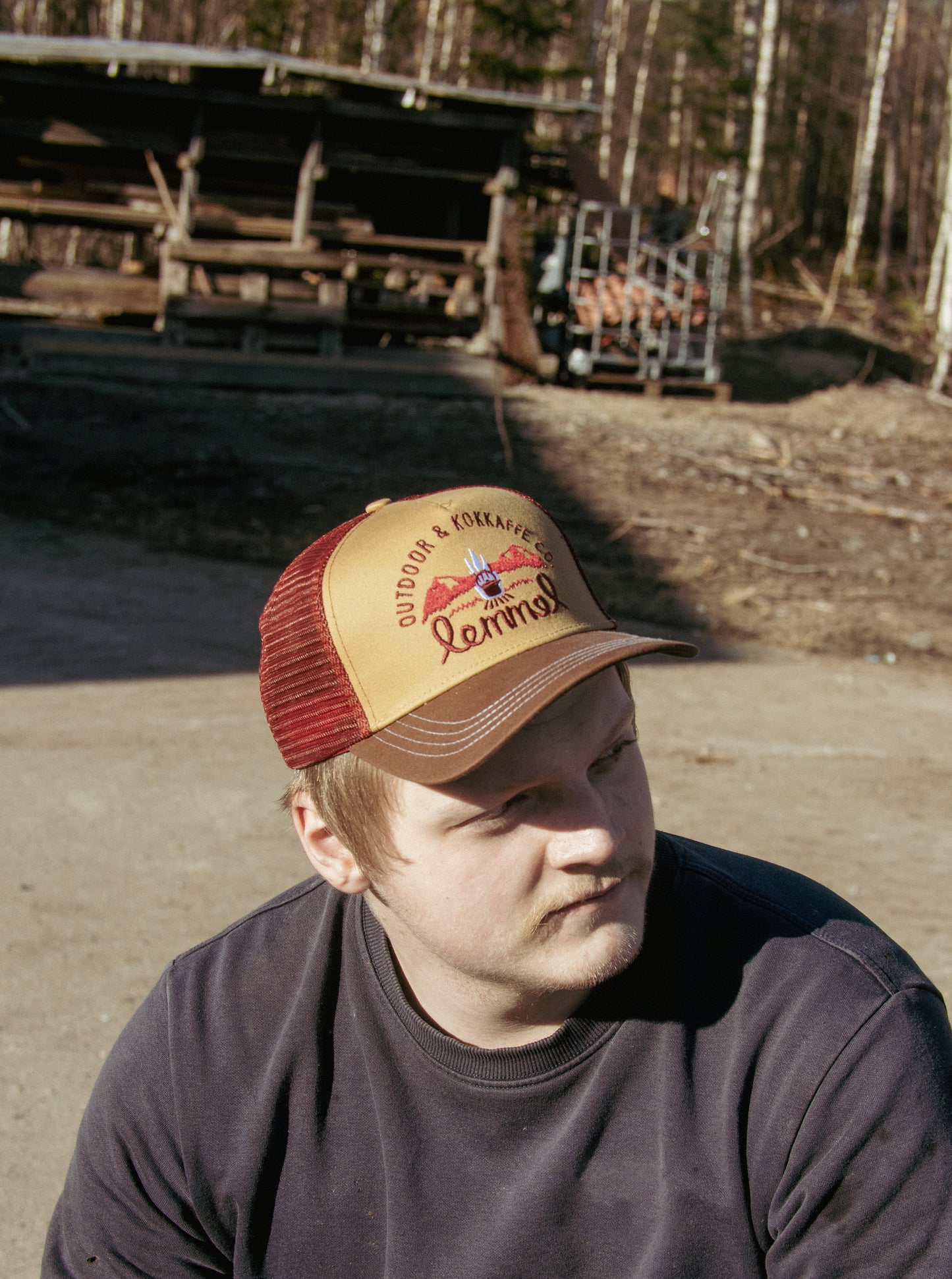 Cap "Keep on truckin Mama" Brown/Burgundy