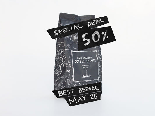 Ekologiska mörkrostade hela bönor 250 g